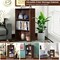Costway 3 Open Shelf Bookcase Modern Multi-functional Storage Display Cabinet Walnut